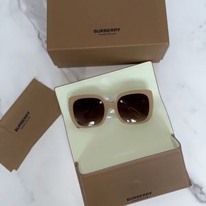 Burberry beige and light pink sunglasses